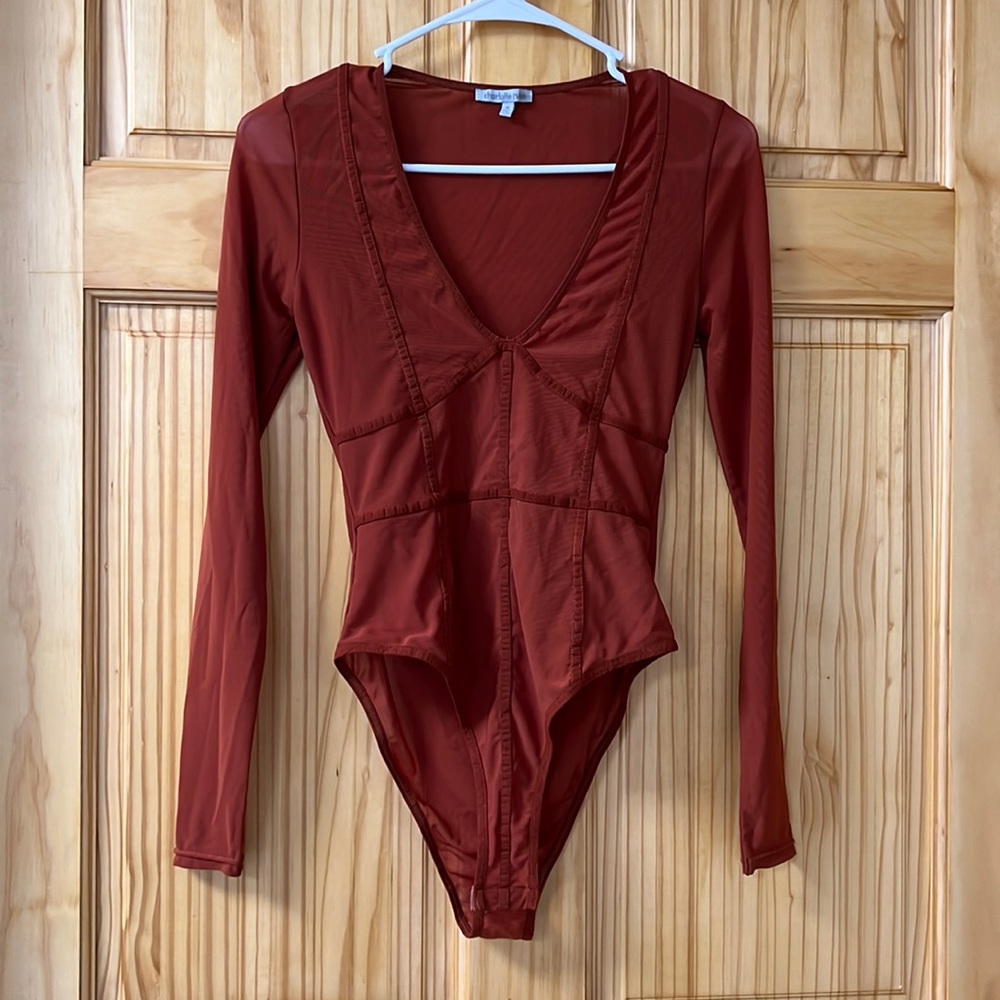 Sheer mesh bodysuit